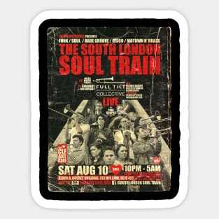 POSTER TOUR - SOUL TRAIN THE SOUTH LONDON 86 Sticker